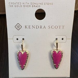 Kendra Scott “Aria” Pink Stone Drop Earrings
